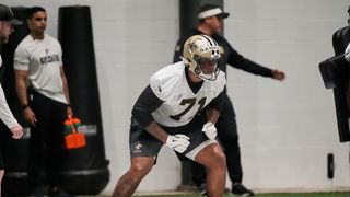 Can the Saints' offensive line be a legitimate strength? (Podcasts). Photo by (AP Photo/Gerald Herbert)