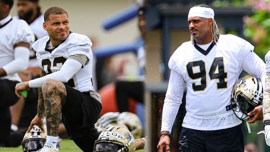 Cam Jordan and Tyrann Mathieu maintain optimism despite Saints’ rebuilding reality (Analysis). Photo by Derick E. Hingle/NewOrleans.Football