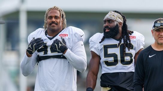 Do Cam Jordan and Demario Davis both have a clear future with the Saints? (Analysis). Photo by Stephen Lew-Imagn Images